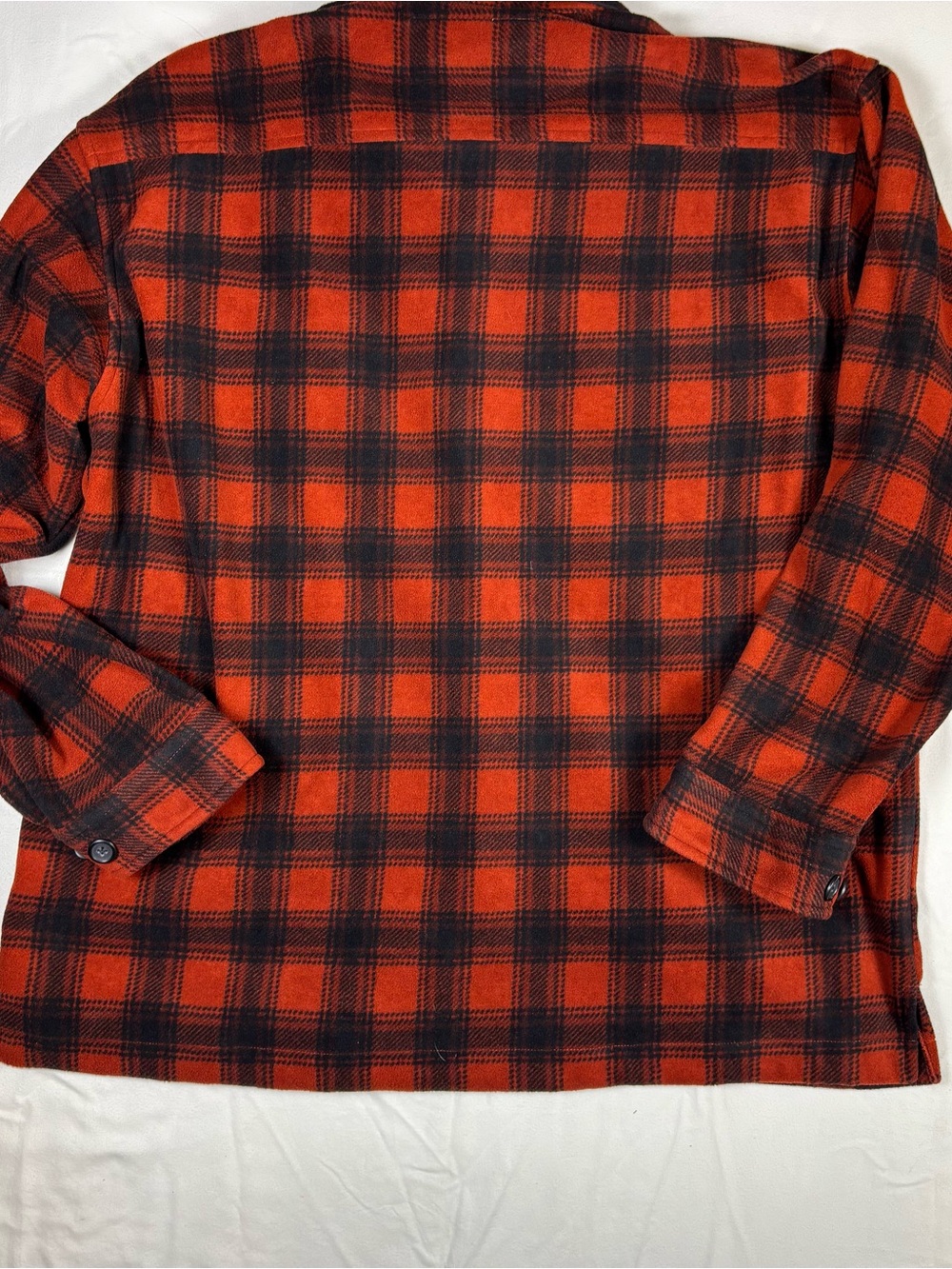 Juneau Mens XXL Fleece Flannel Shirt Plaid Red Black Heavy Outdoor Shacket - Picture 8 of 8